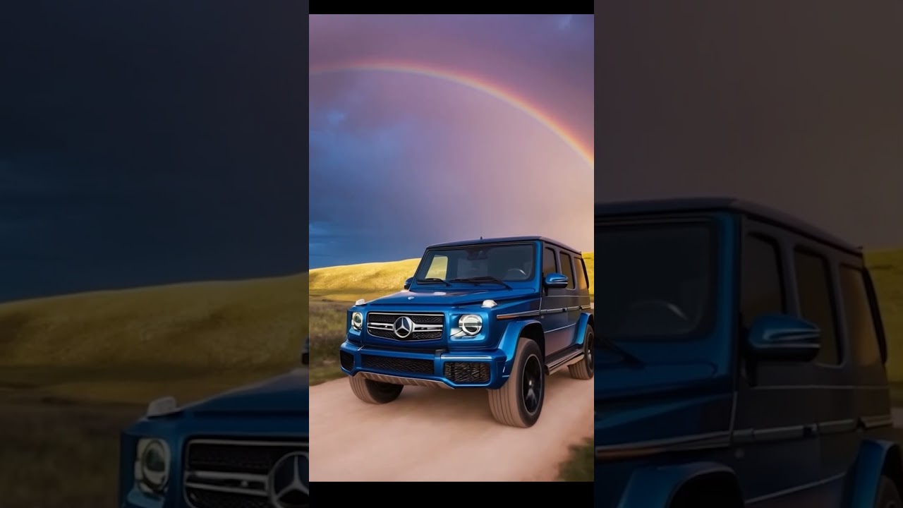 Blue Mercedes G-Wagon Going 