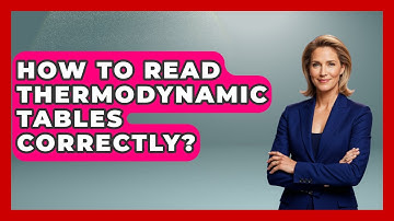 How To Read Thermodynamic Tables Correctly? - Thermodynamics For Everyone