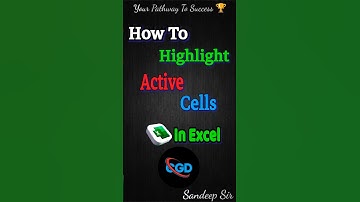 How to highlight active cell in excel tips and tricks 💯💫 #exceltips #tutorial #shortvideo