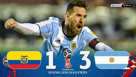 Ecuador 1 x 3 Argentina (Messi Hat-Trick) ● 2018 World Cup Qualifiers Extended Goals & Highlights HD