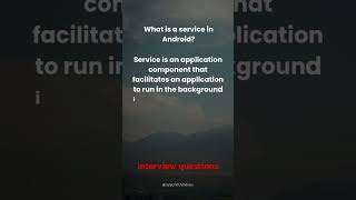 What is a service in android #android #codingtutorial #services #service #interviewtips