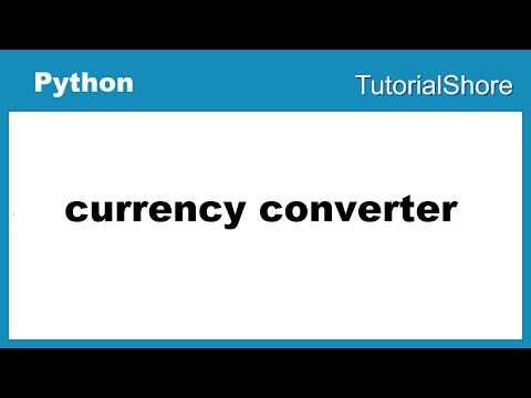 python for beginners : currency converter using python