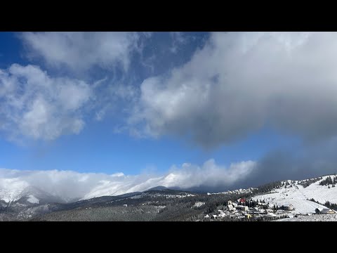 Început de iarnă în stațiunea montană Rânca