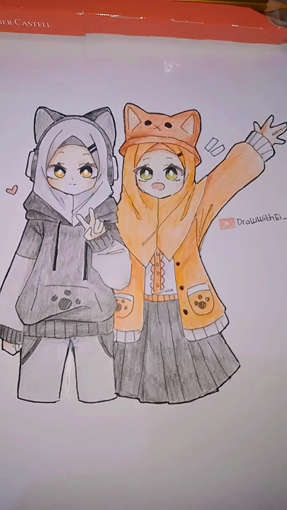 Menggambar hijab girl, gambar oc aku pake hijab❤️✨ #gambar