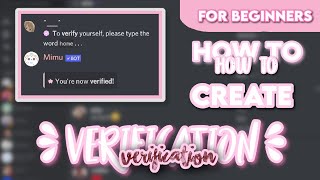 ﹫ ♡  ─  ﹒ How to make a CUTE Verification Channel on Discord 🌸 screenshot 3
