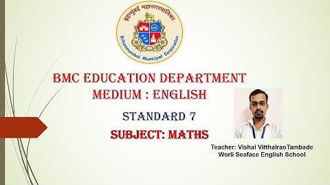 Standard 7 Maths Algebraic formulae