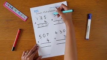 Column Multiplication (htu x u) - Step by Step Sums & Answers - Teach My Kids Math