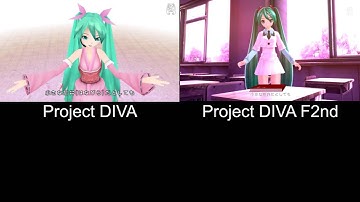 [PV Comparison] Project Diva vs PDF2nd - Sakura no Ame