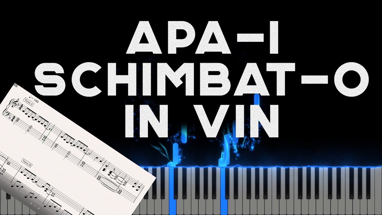 Apa I Schimbat O In Vin Tutorial Pian Cu Partitură Youtube