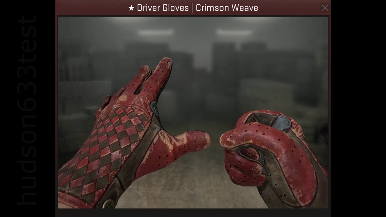 BS Driver Gloves Crimson Weave CSGO