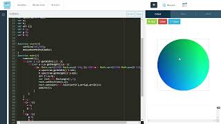CodeHS programming project | spectrum of colors in circle