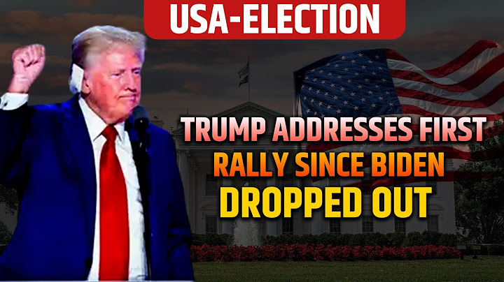 Trump addresses first rally since Biden dropped out