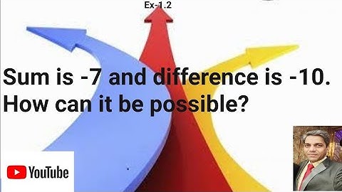 Sum is -7 and difference is -10. How can it be possible | Math or Myth