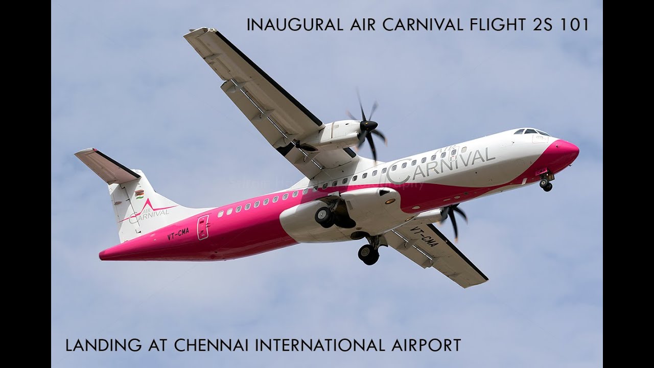 Air Carnival Inaugural Flight CJB-MAA landing at Chennai Airport