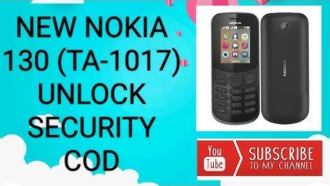NEW NOKIA 130 (TA-1017) UNLOCK SECURITY COD WITH CRACK MIRACLE BOX