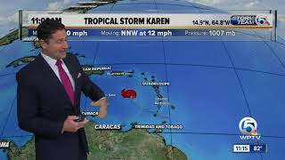 Three tropical storms in the Atlantic