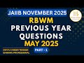 JAIIB November 2025 | RBWM Previous Year Question - Part 1 | JAIIB 2025 | Divya Career JAIIB #jaiib