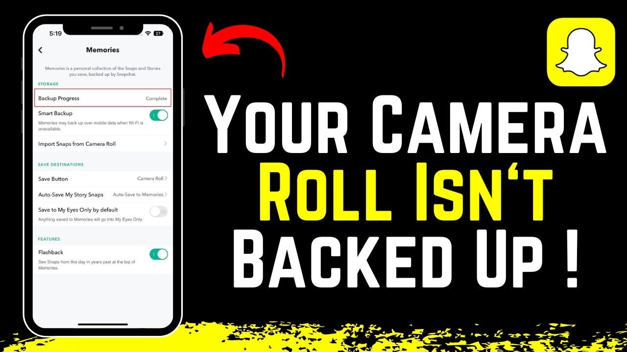 Your Camera Roll Isn't Backed Up By Snapchat ! - YouTube