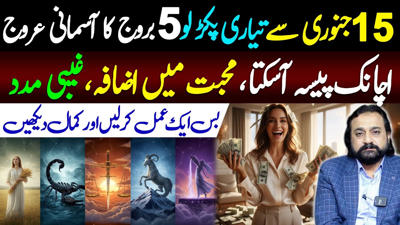 5 lucky zodiac signs after 15 January | Tarot Reading | Astrologer Dawood Gee Dawood | Divine Hub