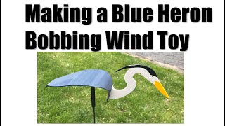 Blue Heron Bobbing Wind Toy