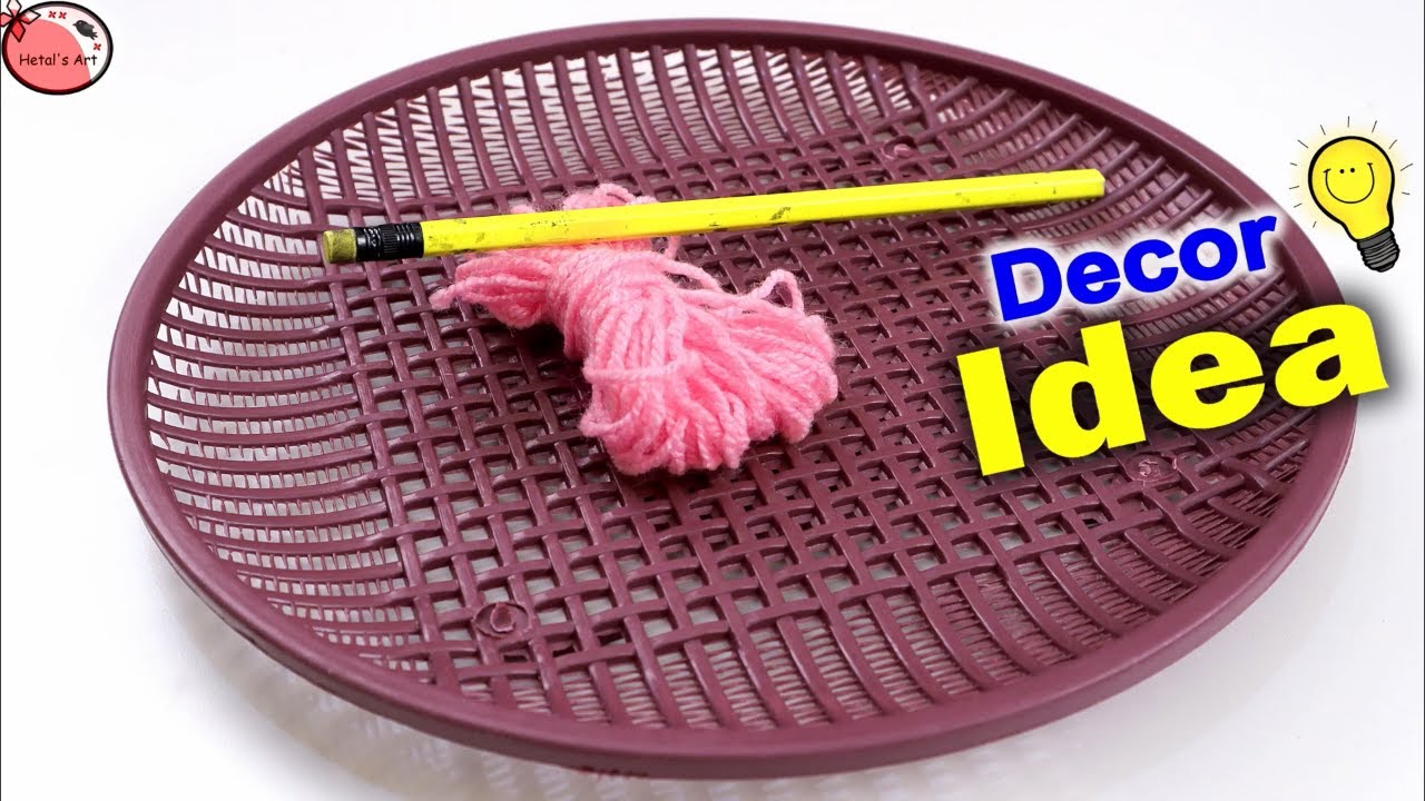 Best Reuse of Roti Tray || DIY Beautiful Wall Decor Photoframe Making ...