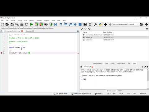 Python Tutorial 2.5.1 pandas Read Intro