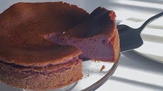 紫芋ベイクドチーズケーキ 〜混ぜて焼くだけ、失敗なし！〜 | Purple sweet patato Cheesecake