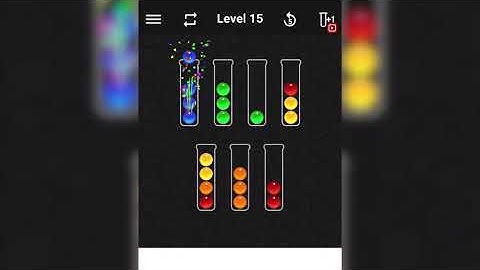 Ball sort color water puzzle level 15