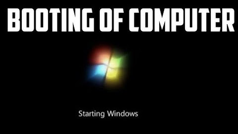 Booting of Computer | Types of Booting | XI STD | CA CS CT | Chapter-1 | Introduction  to Computers