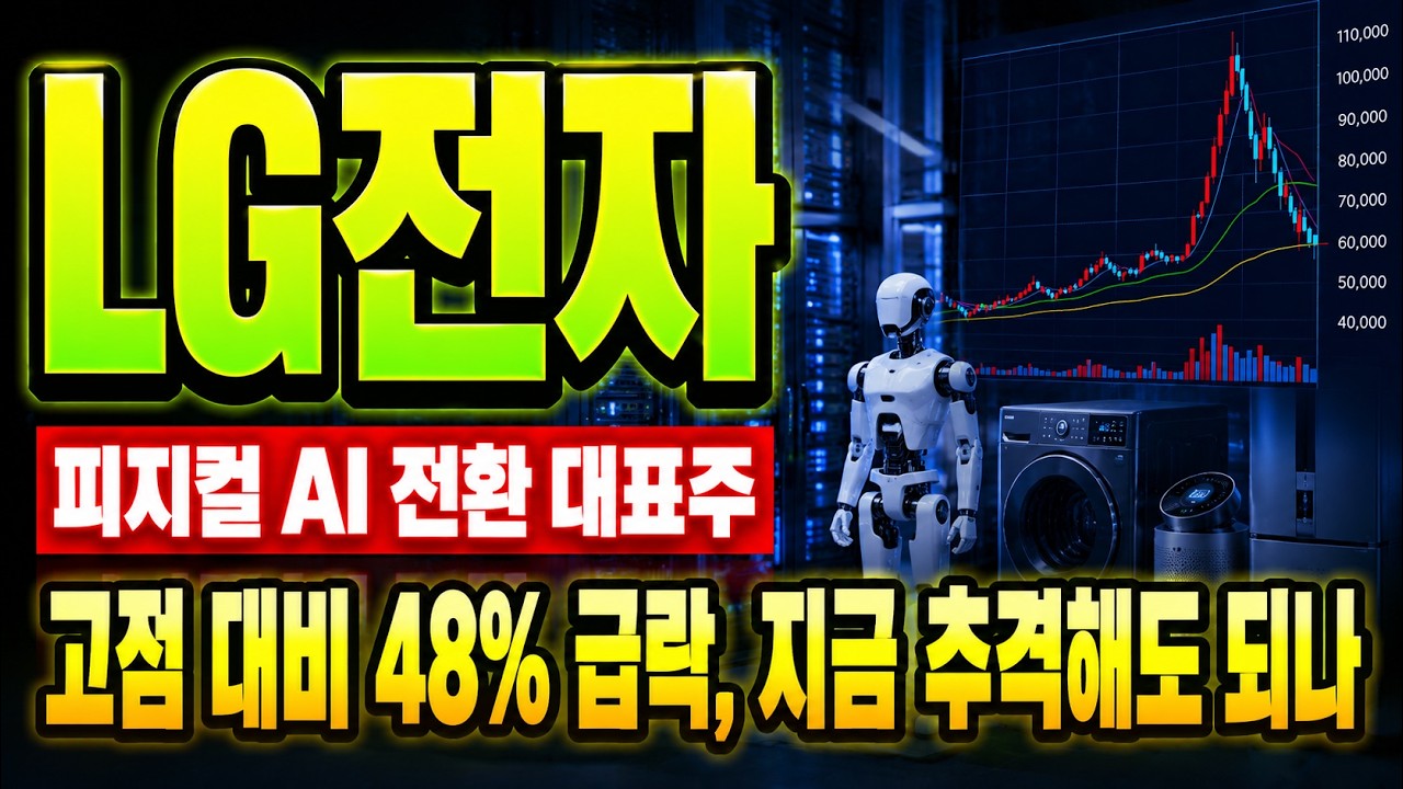 [LG전자 주가 전망] (긴급) 가전 넘어 피지컬 AI 전환 대표주 고점 대비 "48%" 급락.. 지금 추격해도 될까? #LG전자주가전망 #LG전자목표가 #LG전자
