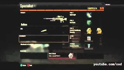 Black Ops 2 Create a Class Menu Full Video (All Guns, Perks, Attachments, Killstreaks & More)
