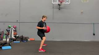 Large Med Ball Drill: How to Improve Pitching Mechanics & Velocity [P5 Hinge Over The Top Slam]