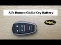 Alfa Giulia 17-19 Key Battery Change HOW TO