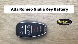 Alfa Giulia 17-19 Key Battery Change HOW TO