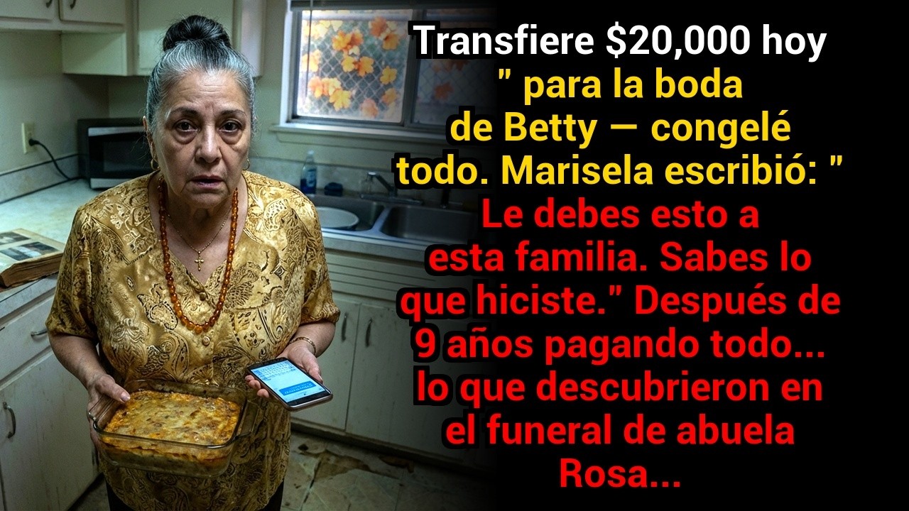 “Transfiere $20,000 hoy” para la boda de Betty — congelé todo