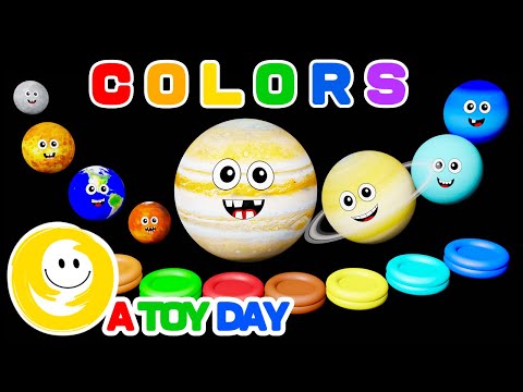 Colors And Planets For Baby | Planets | Mercury Venus Earth Mars Jupiter Saturn Uranus Neptune