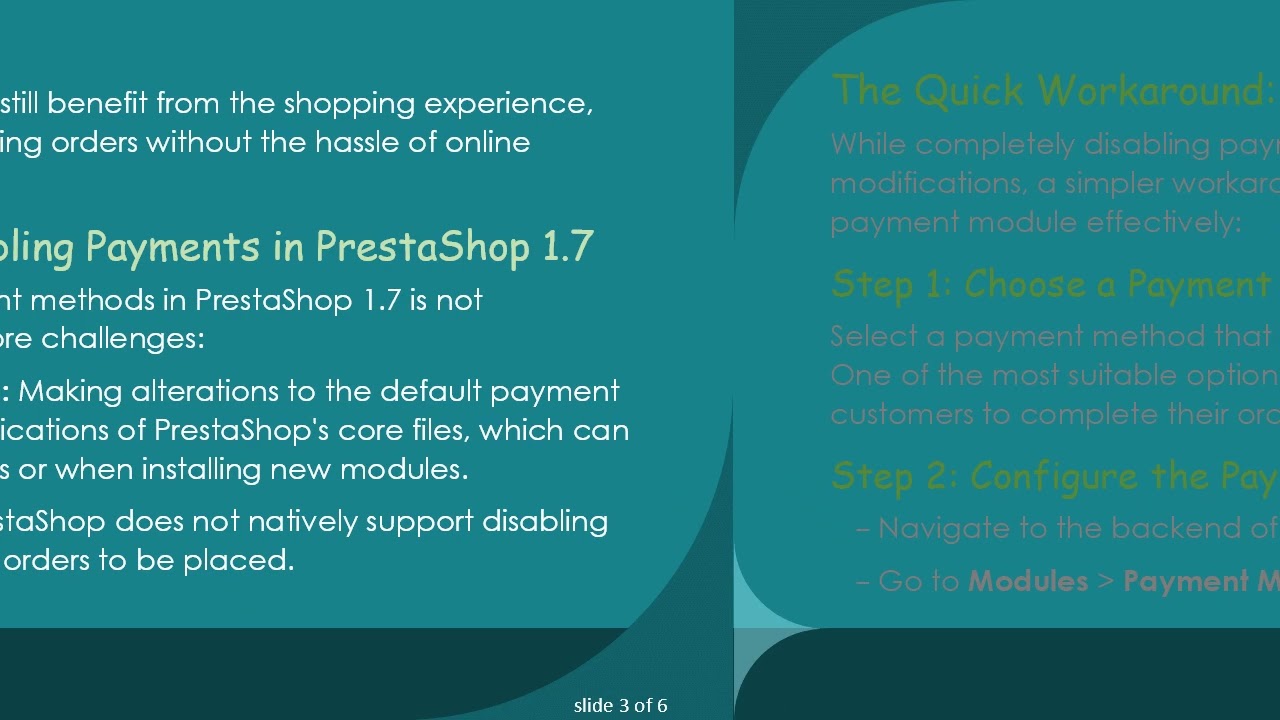 How to Disable Payment in PrestaShop 1.7 for Offline Transactions