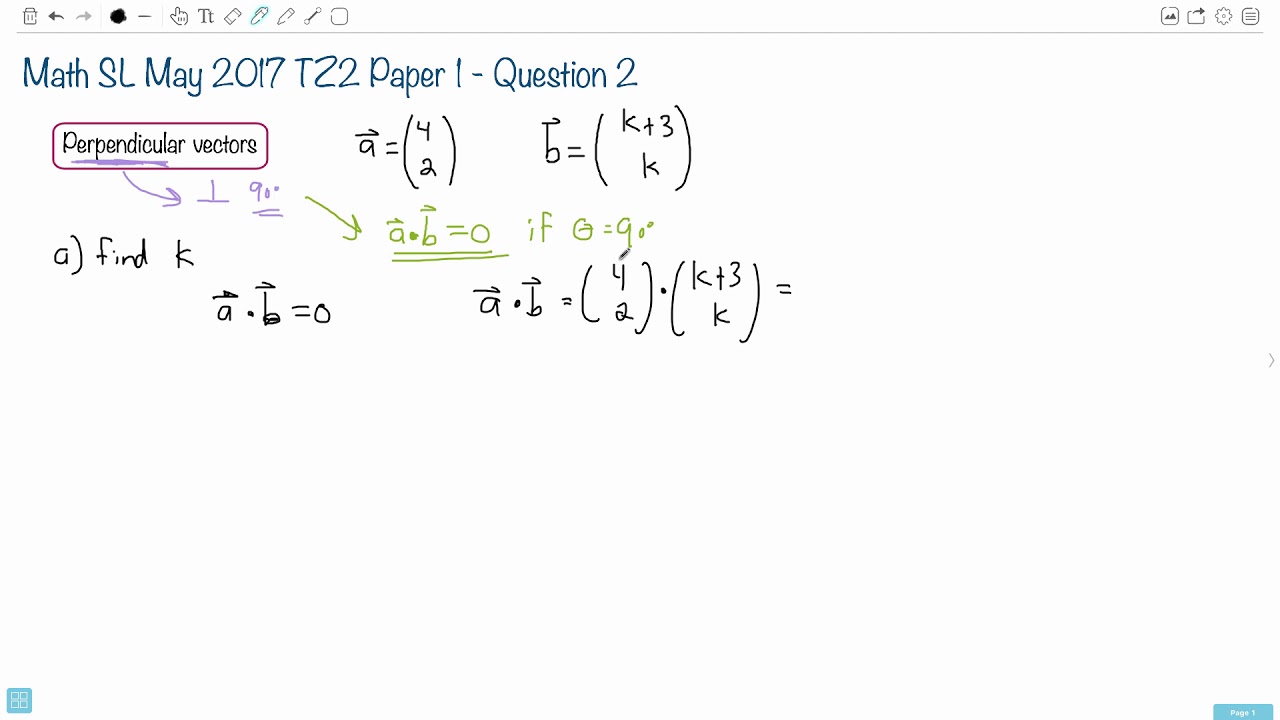 Question 2a — IB Math SL — May 2017 TZ2 Paper 1 — Past IB Exams Solutions