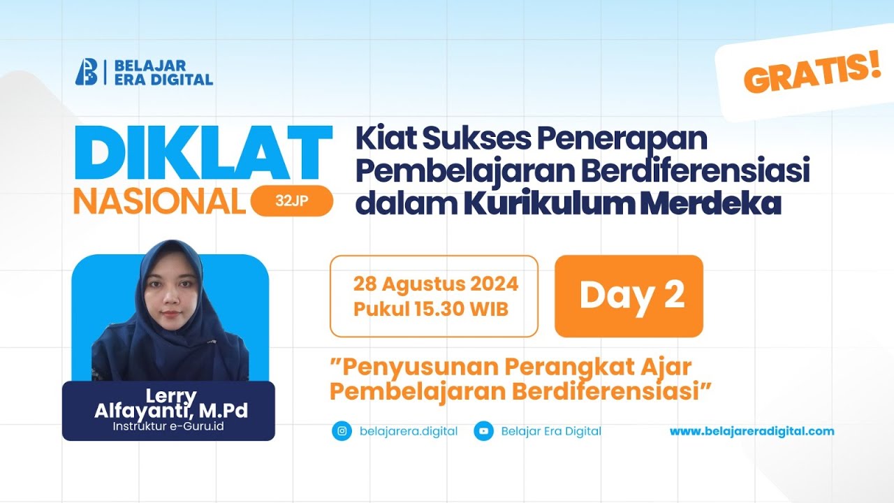 Diklat ! Penyusunan Perangkat Ajar Pembelajaran Berdiferensiasi