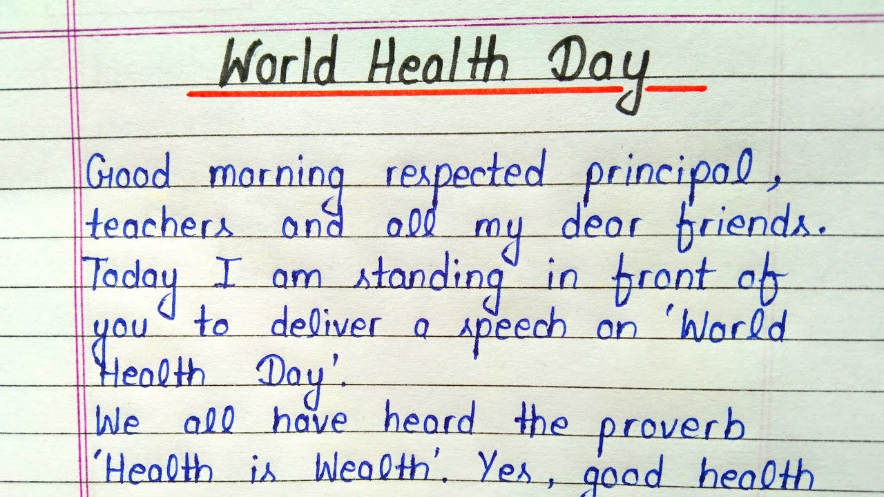 speech writing world health day