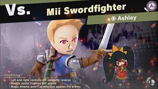 Super Smash Bros Ultimate Vs Mii Swordfighter Unlocks Ashley World Of Light - Adventure Mode