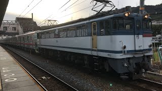 EF65 2138＋西武鉄道甲種輸送島本駅通過