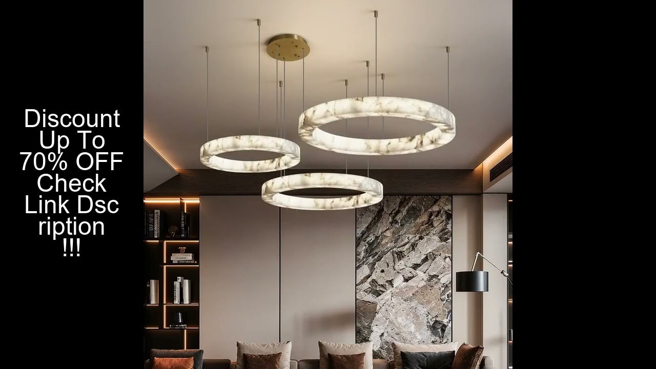 Modern Imitation Marble Pendant Light Resin Decor Lamps for Living Dining Room Bedroom Hotel Faux Ma