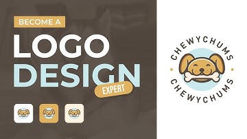 How To Design a Cute Dog Face & Bone Logo Step by Step in Adobe Illustrator | Designining Logo