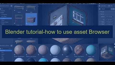 Blender tutorial-how to use asset Browser