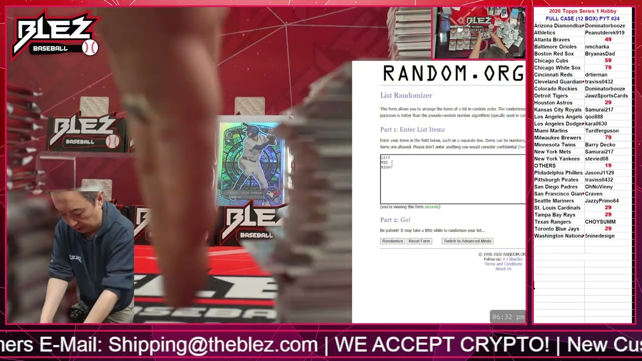 2026 Topps Series 1 Hobby FULL CASE BREAK Pick Your Team #24