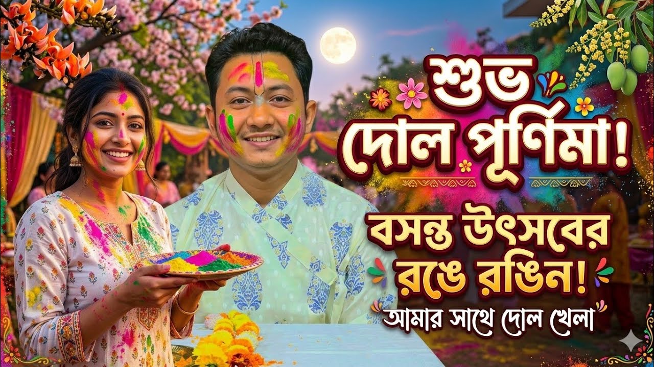 দোল পূর্ণিমা উপলক্ষে। আমাদের গৌড় এলে সোনা নদীয়ায়। #holi Part 1