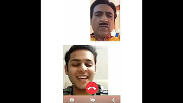 #video call... jethalal(dilip joshi ) wishing happy birthday balveer(dev joshi). #world video#