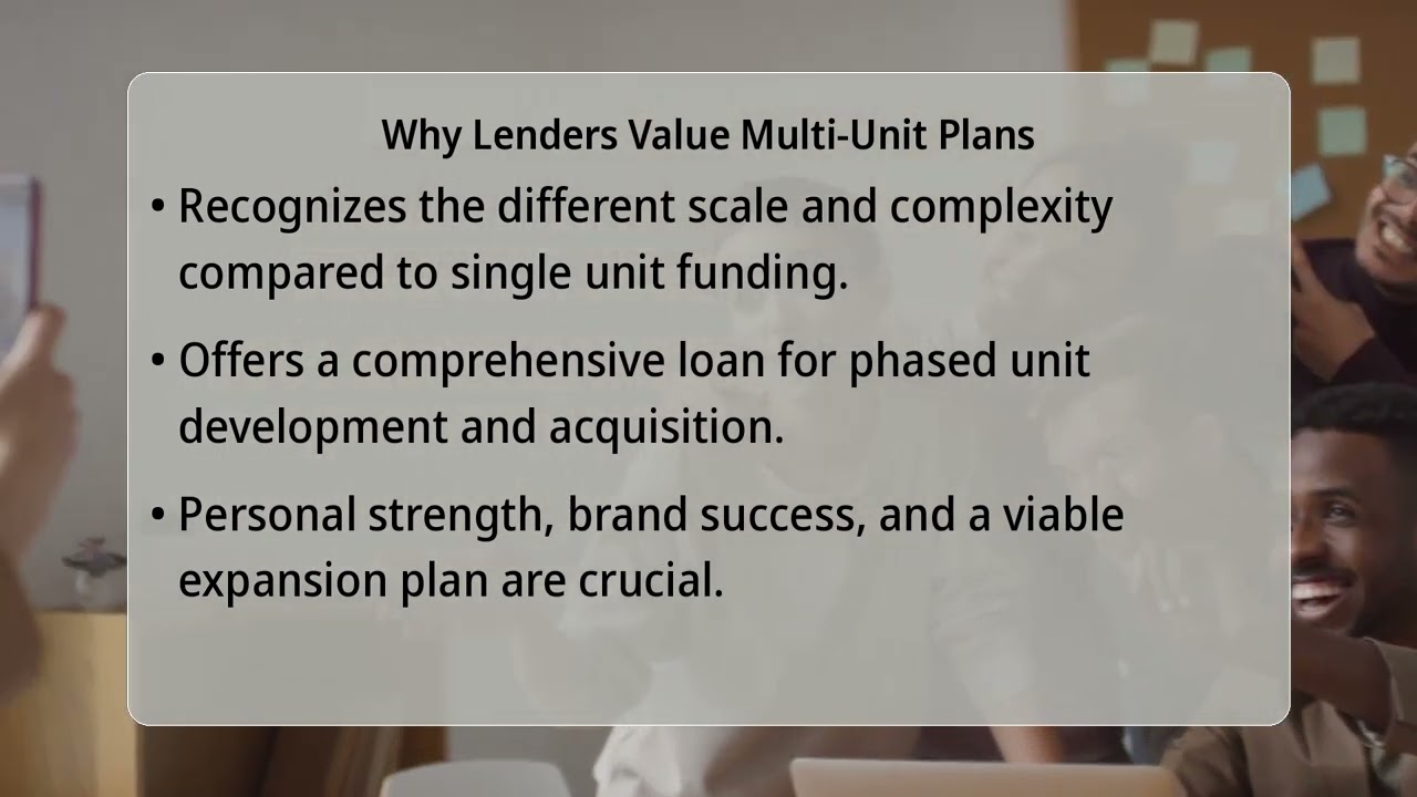 What Is A Multi-Unit Franchise Financing Structure?