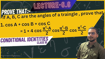 Lecture 6.6 /conditional identities long questions //Trigonometry//class 10// O.Math